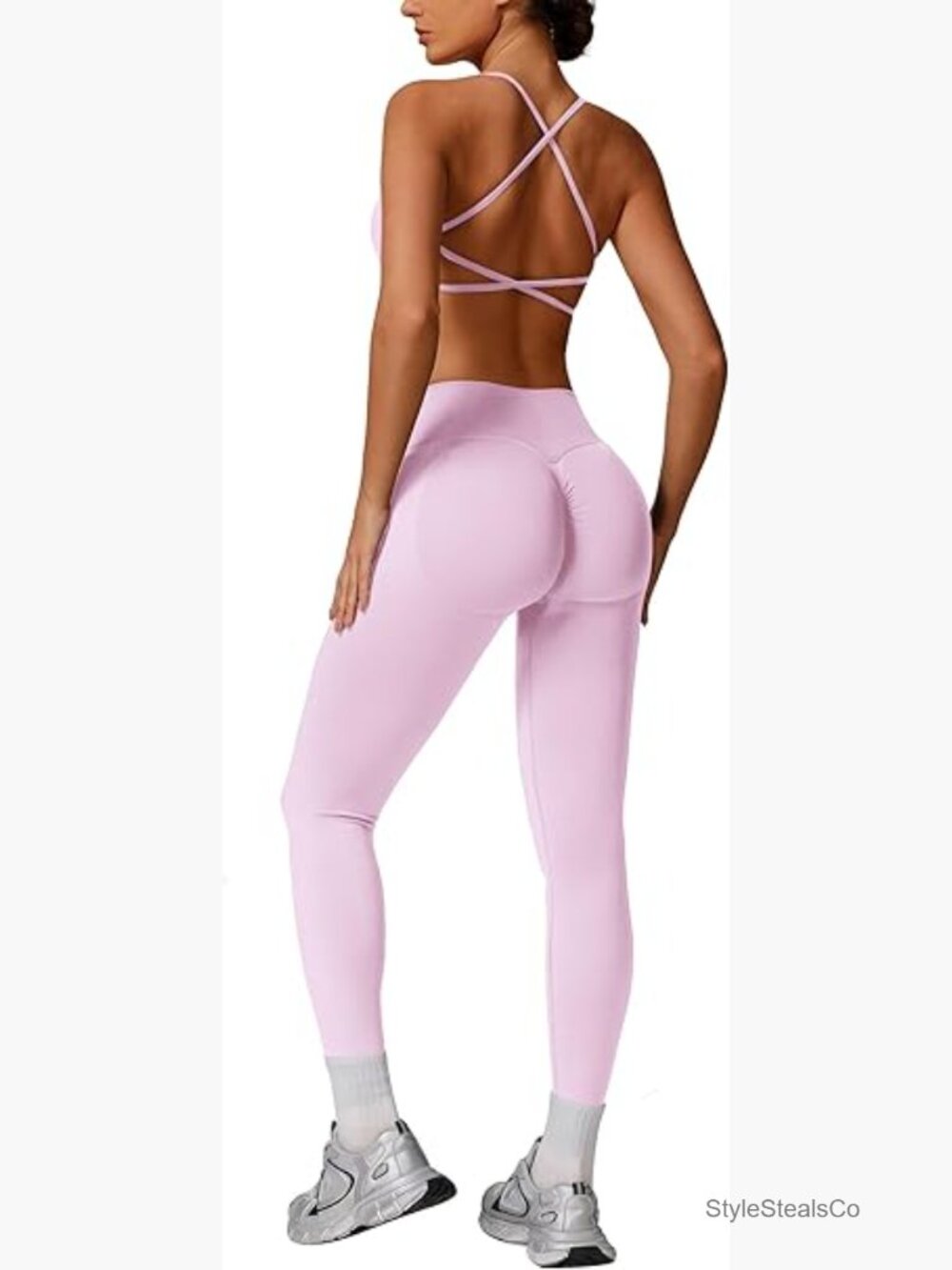X-Small Seamless Sports Bra High Waist Leggings 2-Piece Workout Set